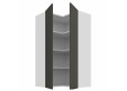 ARIA GR/WH 60x60 GN-108 2F 90° pakabinama kampinė spintelė