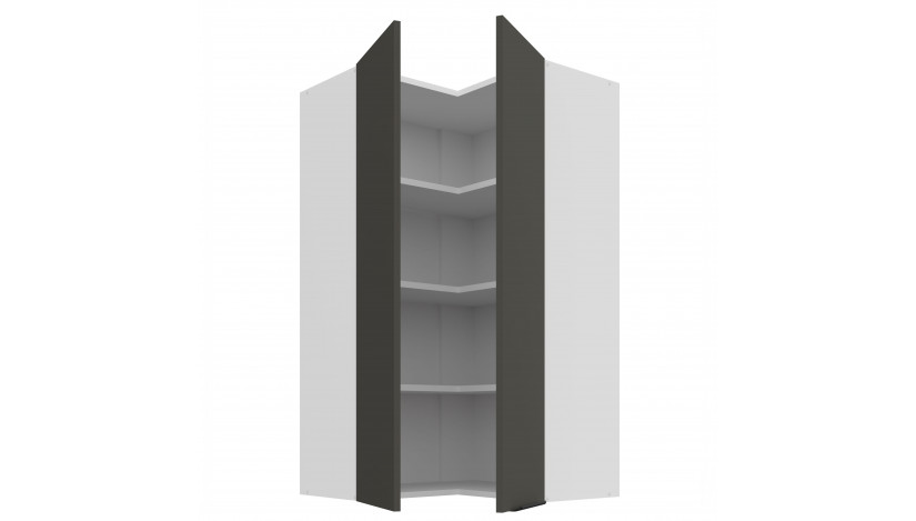 ARIA GR/WH 60x60 GN-108 2F 90° pakabinama kampinė spintelė