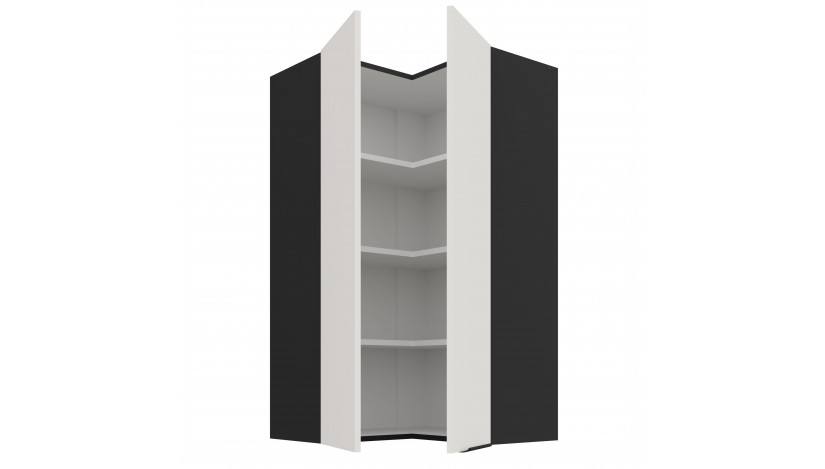 ARIA WH/BL 60x60 GN-108 2F 90° pakabinama kampinė spintelė