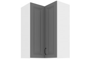 STILO 60x60 GN-108 2F (90°) Dustgrey balta pakabinama kampinė spintelė