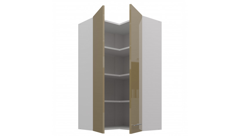 LARA 60x60 GN-108 2F (90°) cappuccino pakabinama kampinė spintelė