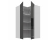 LARA 60x60 GN-108 2F (90°) grey pakabinama kampinė spintelė
