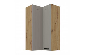 LUNA 60x60 GN-108 2F (90°) Claygrey Artisan pakabinama kampinė spintelė