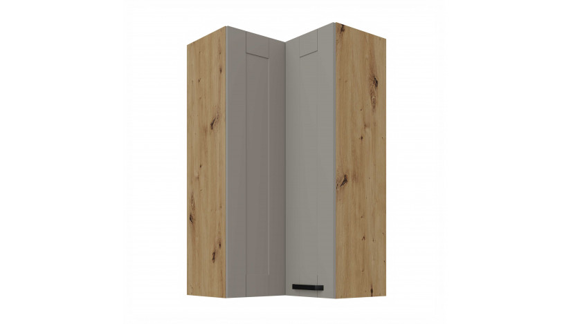 LUNA 60x60 GN-108 2F (90°) Claygrey Artisan pakabinama kampinė spintelė