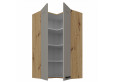 LUNA 60x60 GN-108 2F (90°) Claygrey Artisan pakabinama kampinė spintelė