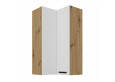LUNA 60x60 GN-108 2F (90°) Balta Artisan pakabinama kampinė spintelė