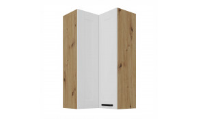 LUNA 60x60 GN-108 2F (90°) Balta Artisan pakabinama kampinė spintelė