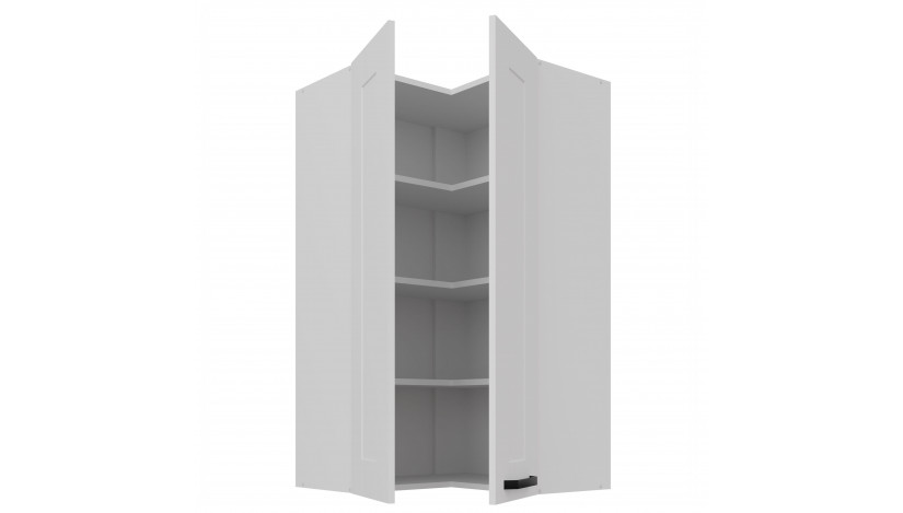 LUNA 60x60 GN-108 2F (90°) Balta Balta pakabinama kampinė spintelė