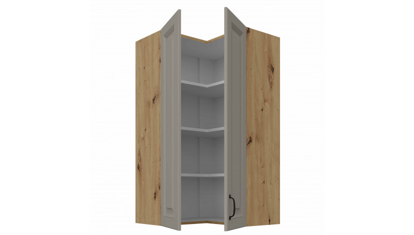 STILO 60x60 GN-108 2F (90°) Claygrey artisan pakabinama kampinė spintelė