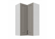 STILO 60x60 GN-108 2F (90°) Claygrey balta pakabinama kampinė spintelė
