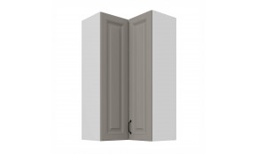STILO 60x60 GN-108 2F (90°) Claygrey balta pakabinama kampinė spintelė