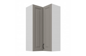 STILO 60x60 GN-108 2F (90°) Claygrey balta pakabinama kampinė spintelė