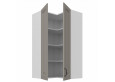 STILO 60x60 GN-108 2F (90°) Claygrey balta pakabinama kampinė spintelė