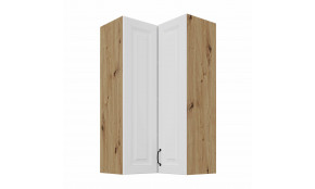 STILO 60x60 GN-108 2F (90°) artisan balta pakabinama kampinė spintelė