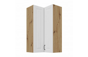 STILO 60x60 GN-108 2F (90°) artisan balta pakabinama kampinė spintelė