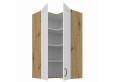 STILO 60x60 GN-108 2F (90°) artisan balta pakabinama kampinė spintelė