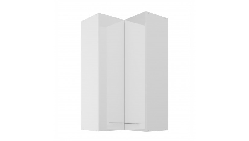 LARA 60x60 GN-108 2F (90°) balta pakabinama kampinė spintelė