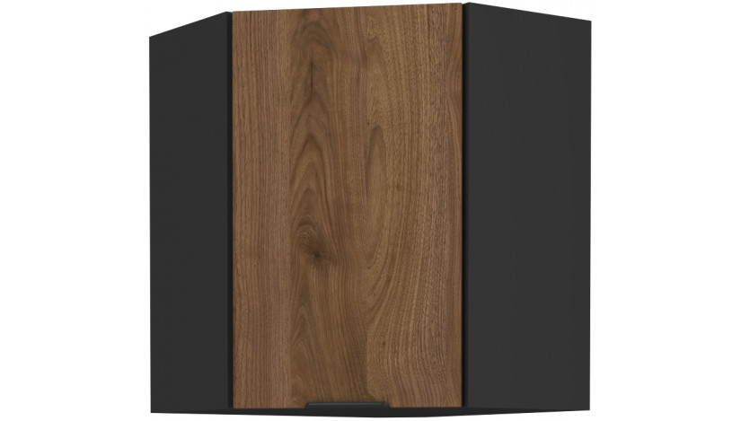 MONZA 60x60 GN-72 1F 45° Pakabinama Kampinė Spintelė juoda