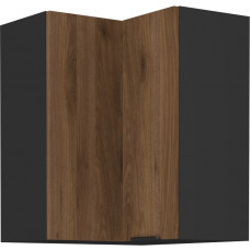MONZA 60x60 GN-72 1F 90° Pakabinama Kampinė Spintelė juoda