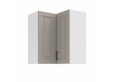STILO 60x60 GN-72 2F (90°) Claygrey balta pakabinama kampinė spintelė