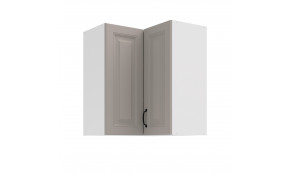 STILO 60x60 GN-72 2F (90°) Claygrey balta pakabinama kampinė spintelė