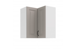 STILO 60x60 GN-72 2F (90°) Claygrey balta pakabinama kampinė spintelė