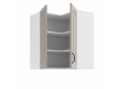 STILO 60x60 GN-72 2F (90°) Claygrey balta pakabinama kampinė spintelė