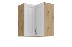 STILO 60x60 GN-72 2F (90°) artisan balta pakabinama kampinė spintelė