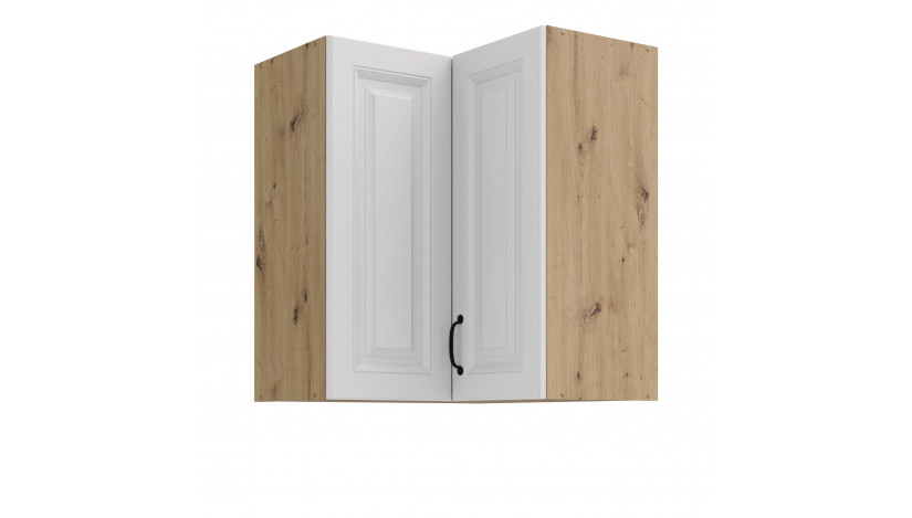 STILO 60x60 GN-72 2F (90°) artisan balta pakabinama kampinė spintelė