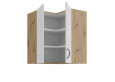STILO 60x60 GN-72 2F (90°) artisan balta pakabinama kampinė spintelė