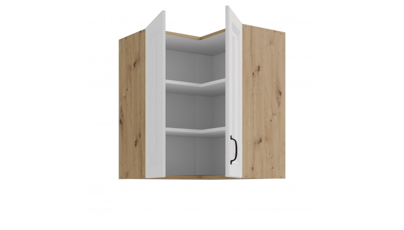 STILO 60x60 GN-72 2F (90°) artisan balta pakabinama kampinė spintelė