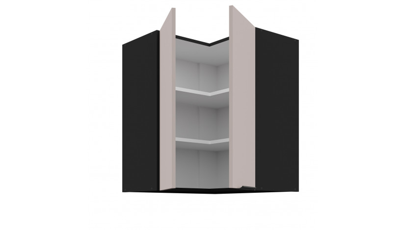 ARONA 60x60 GN-72 1F 90° Pakabinama Kampinė Spintelė juoda