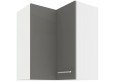LARA 60x60 GN-72 2F 90° pakabinama kampinė spintelė grey