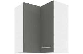 LARA 60x60 GN-72 2F 90° pakabinama kampinė spintelė grey