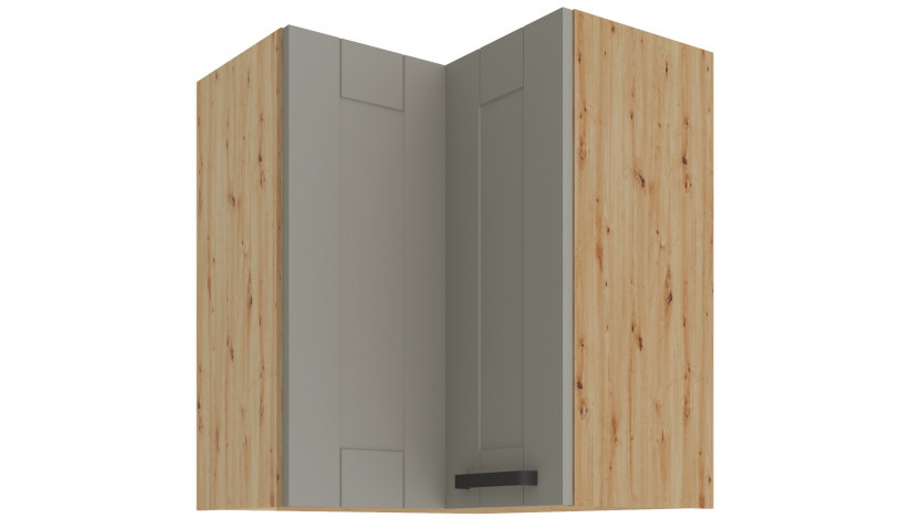 LUNA 60x60 GN-72 1F 90° Pakabinama Kampinė Spintelė Claygrey Artisan