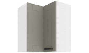 LUNA 60x60 GN-72 1F 90° Pakabinama Kampinė Spintelė Claygrey Balta