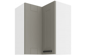 LUNA 60x60 GN-72 1F 90° Pakabinama Kampinė Spintelė Claygrey Balta