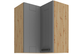 LUNA 60x60 GN-72 1F 90° Pakabinama Kampinė Spintelė Dustgrey Artisan
