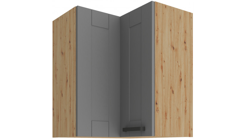 LUNA 60x60 GN-72 1F 90° Pakabinama Kampinė Spintelė Dustgrey Artisan