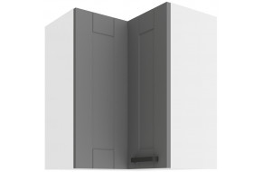 LUNA 60x60 GN-72 1F 90° Pakabinama Kampinė Spintelė Dustgrey Balta