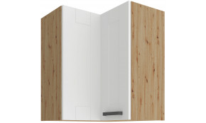 LUNA 60x60 GN-72 1F 90° Pakabinama Kampinė Spintelė Balta Artisan