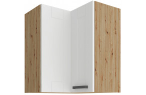 LUNA 60x60 GN-72 1F 90° Pakabinama Kampinė Spintelė Balta Artisan
