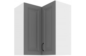 Stilo 60x60 GN-72 1F 90° Pakabinama Kampinė Spintelė Dustgrey balta