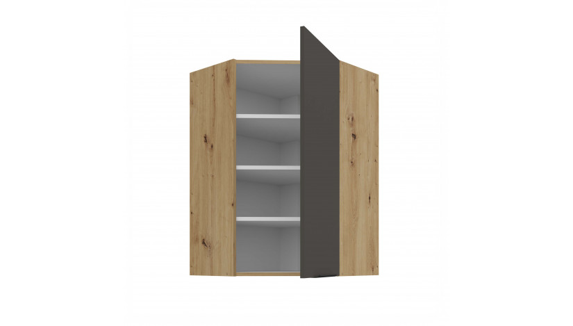 ARIA GR/AR 60x60 GN-90 1F 45° pakabinama kampinė spintelė