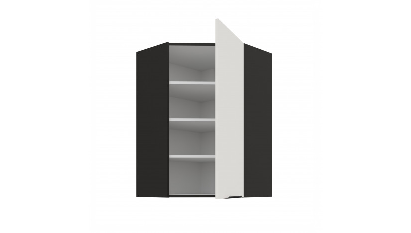 ARIA WH/BL 60x60 GN-90 1F 45° pakabinama kampinė spintelė