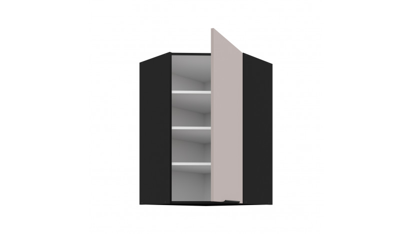ARONA 60x60 GN-90 1F 45° Pakabinama Kampinė Spintelė juoda