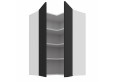 ARIA BL/WH 60x60 GN-90 2F 90° pakabinama kampinė spintelė