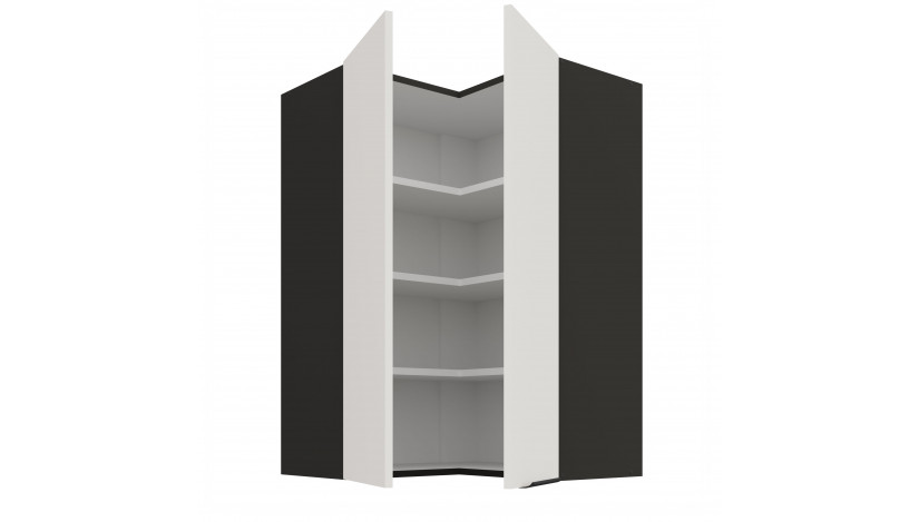 ARIA WH/BL 60x60 GN-90 2F 90° pakabinama kampinė spintelė