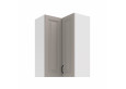 STILO 60x60 GN-90 2F (90°) Claygrey balta pakabinama kampinė spintelė