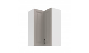 STILO 60x60 GN-90 2F (90°) Claygrey balta pakabinama kampinė spintelė